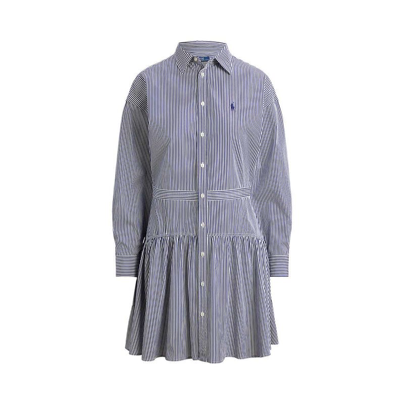 Polo Ralph Lauren Striped Cotton Poplin Paneled Shirtdress image number 1